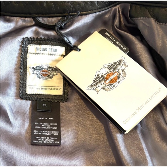 Harley Davidson Leather Jacket Embellished Womens Size XL (2011) New w Tag - Picture 2 of 7